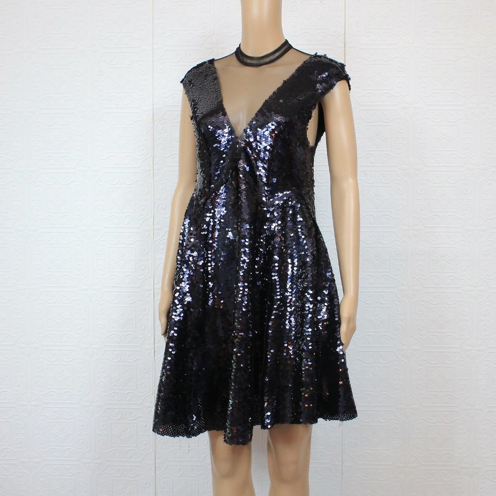 Free People Dance Til Dawn Sequin Skater Dress - Picture 5 of 11